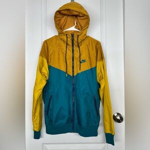Nike Windrunner Windbreaker Jacket Sz S Retro VTG 80s Y2K Colorblock Orange Teal